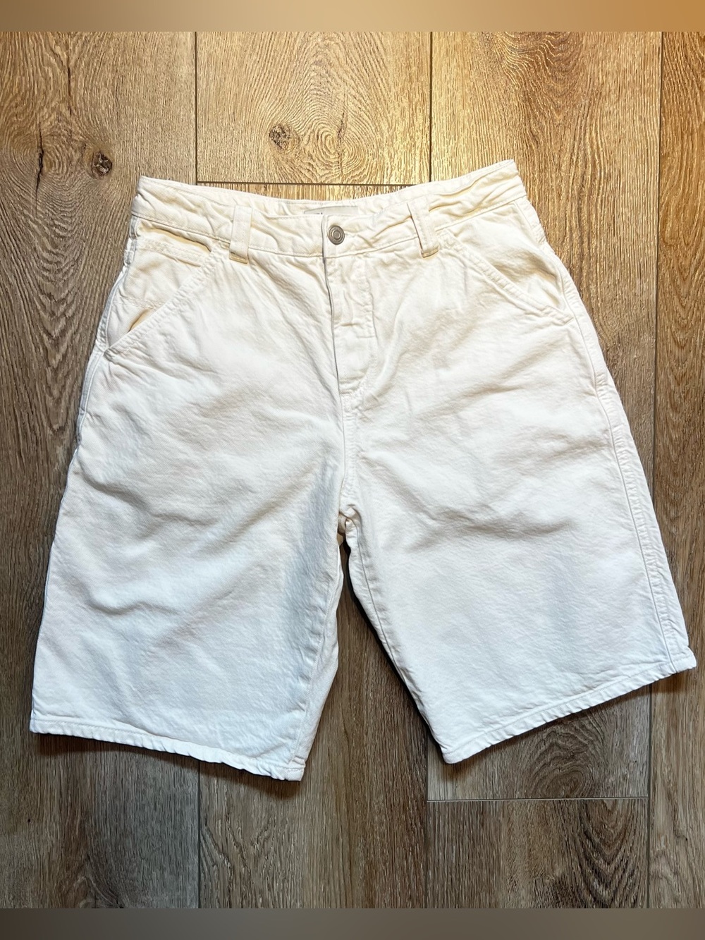 Zara Dad Jean shorts | Bone color | High-Waisted